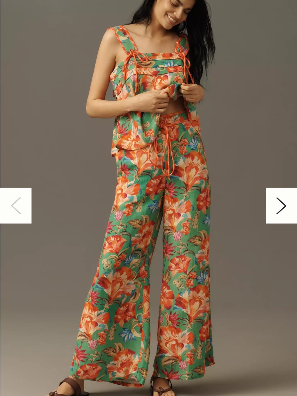 Farm Rio x Anthropologie Tie-Front Floral Top & Pants